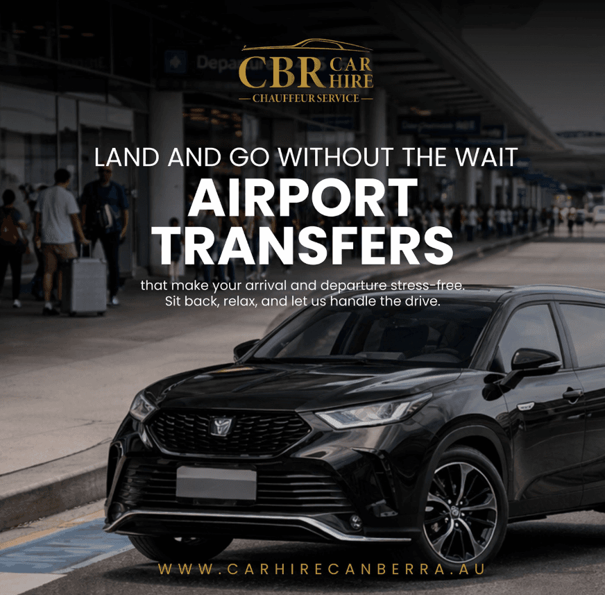 Airport Transfers: landing-day urgency in condensed caps over a dark forecourt shot